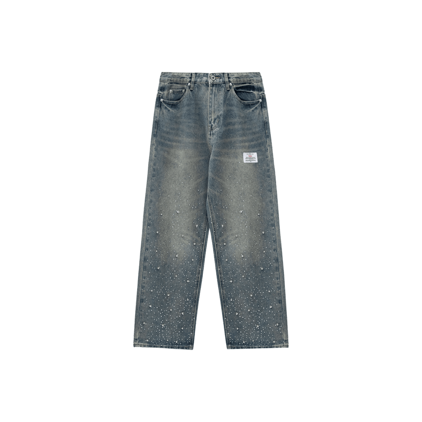 Dimensional Rhinestone Jeans