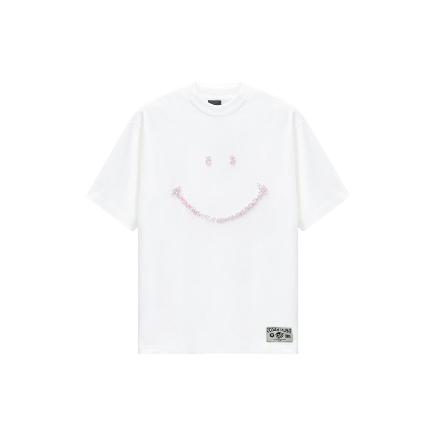 Smile imitation pearl T-shirt