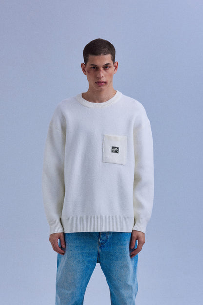 Pocket Badge Embroidered Ultra-Heavyweight Crewneck Sweater