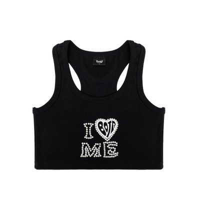 I LOVE ME Imitation Pearl Vest