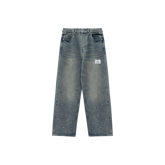 Dimensional Rhinestone Jeans