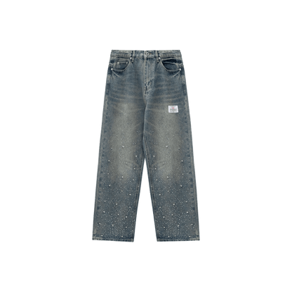 Dimensional Rhinestone Jeans
