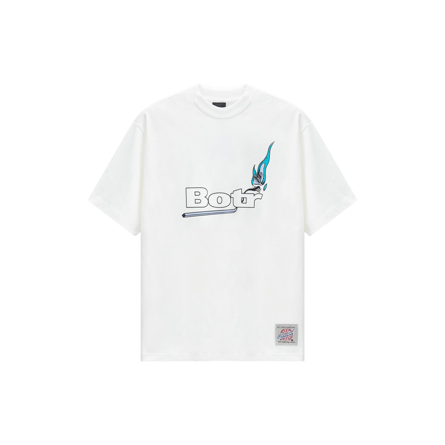 Blue Flame Match Print T-Shirt