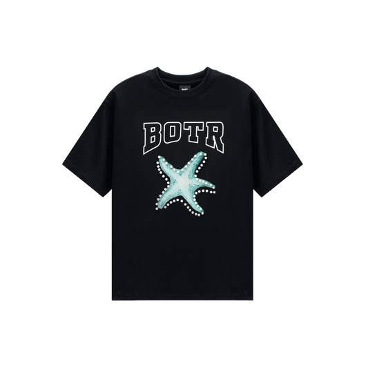 Starfish imitation pearl T-shirt