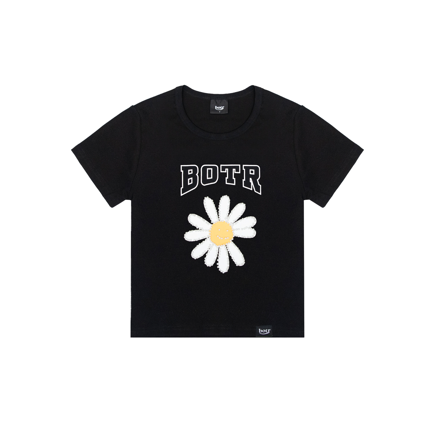 Daisy Imitation Pearl Fitted T-Shirt