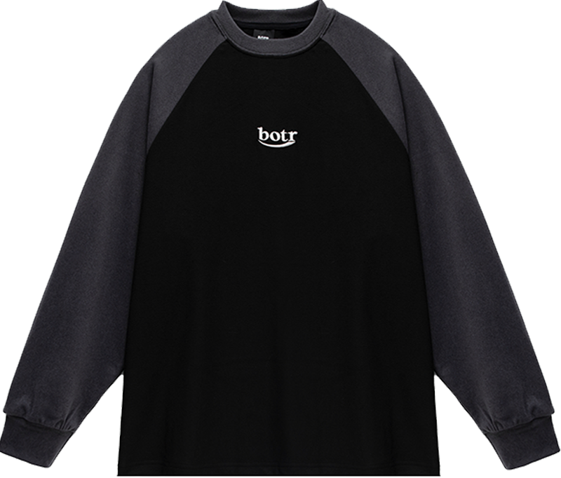 Raglan Sleeve Classic Logo Crewneck Long Sleeve T-Shirt