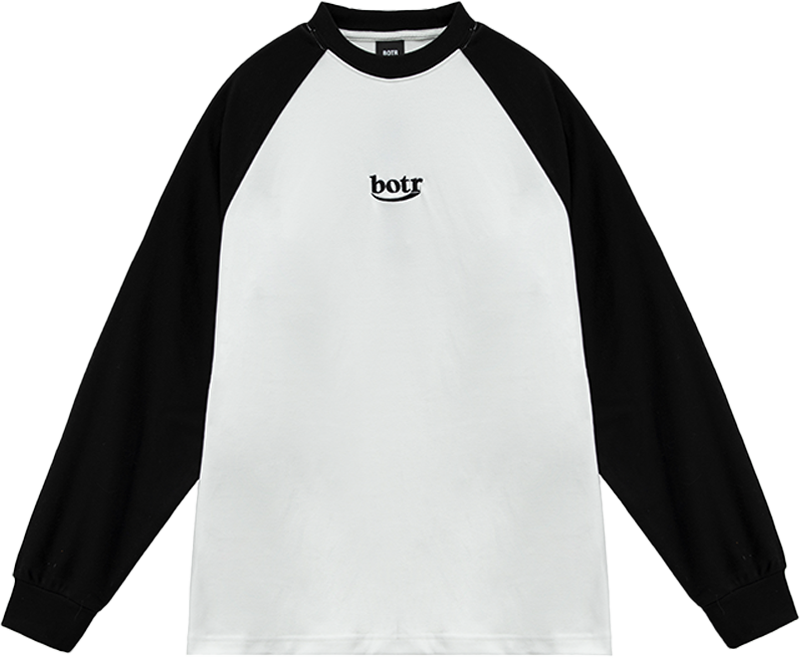 Raglan Sleeve Classic Logo Crewneck Long Sleeve T-Shirt