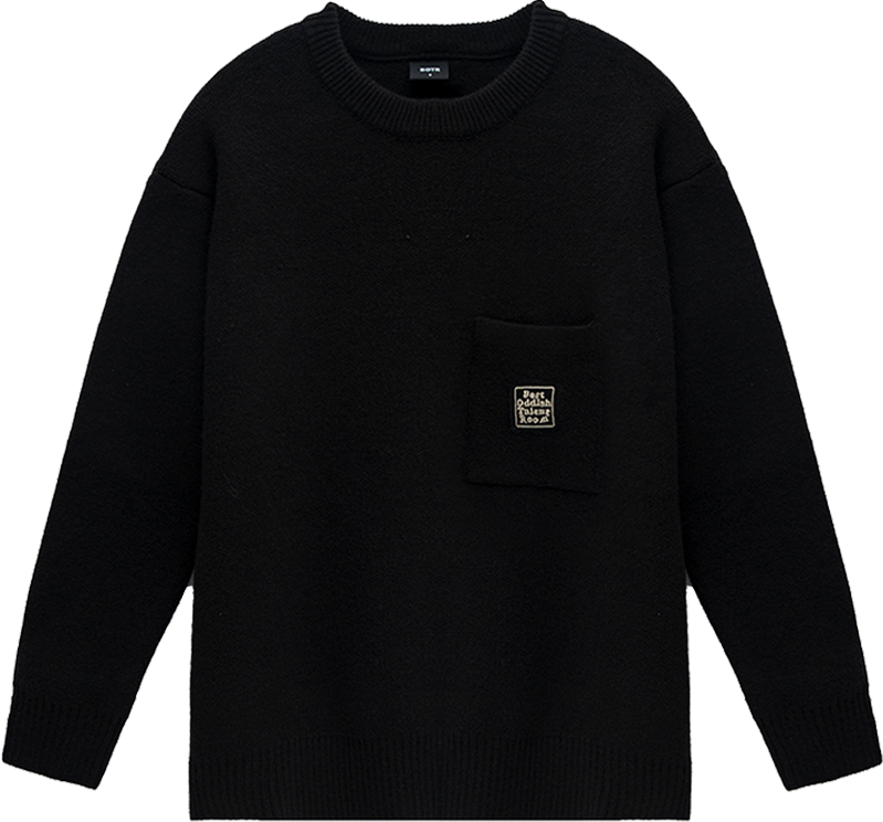 Pocket Badge Embroidered Ultra-Heavyweight Crewneck Sweater