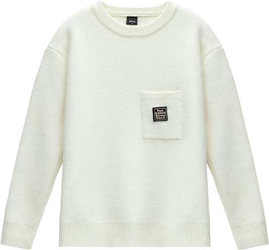 Pocket Badge Embroidered Ultra-Heavyweight Crewneck Sweater